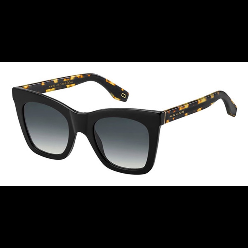 Marc Jacobs MARC 279/S 807/9O Black & Tortoise Square Cat Eye Sunglasses & Case